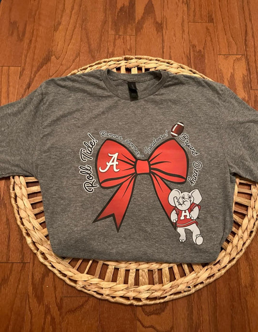 Alabama Football Bow