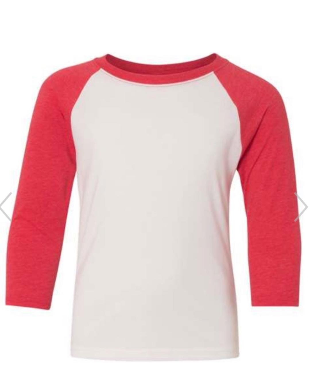 Reindeer Bow Raglan Shirt