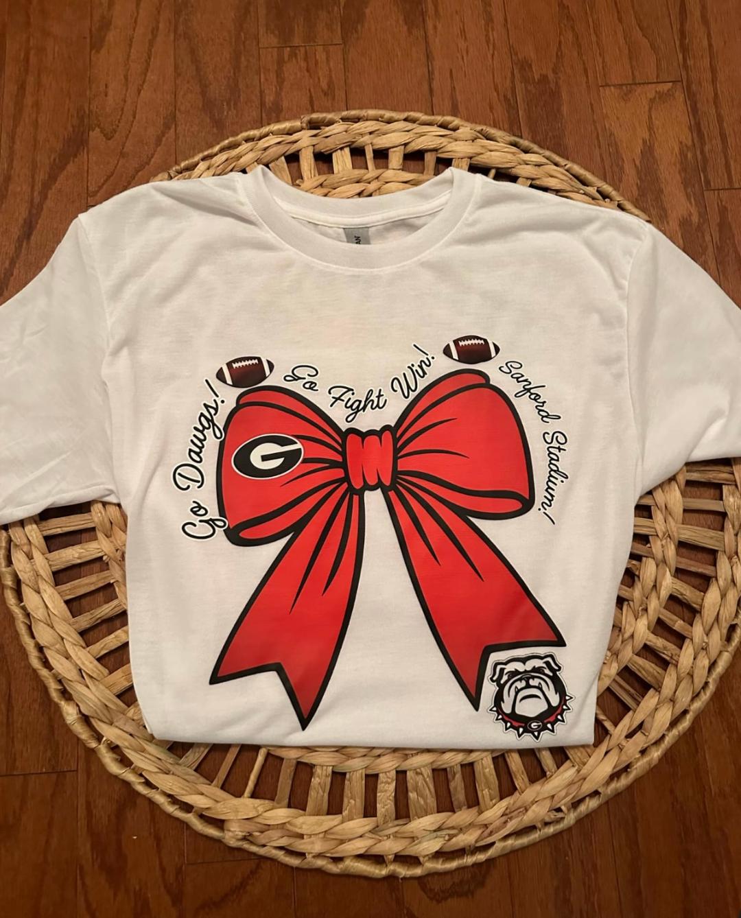 Georgia Football Bow