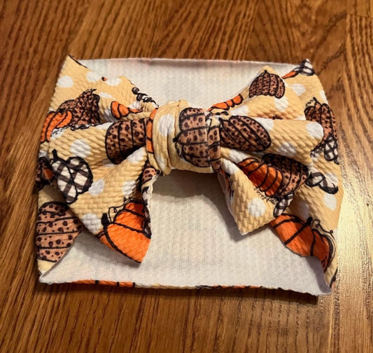 Pumpkin Headwrap with Bow