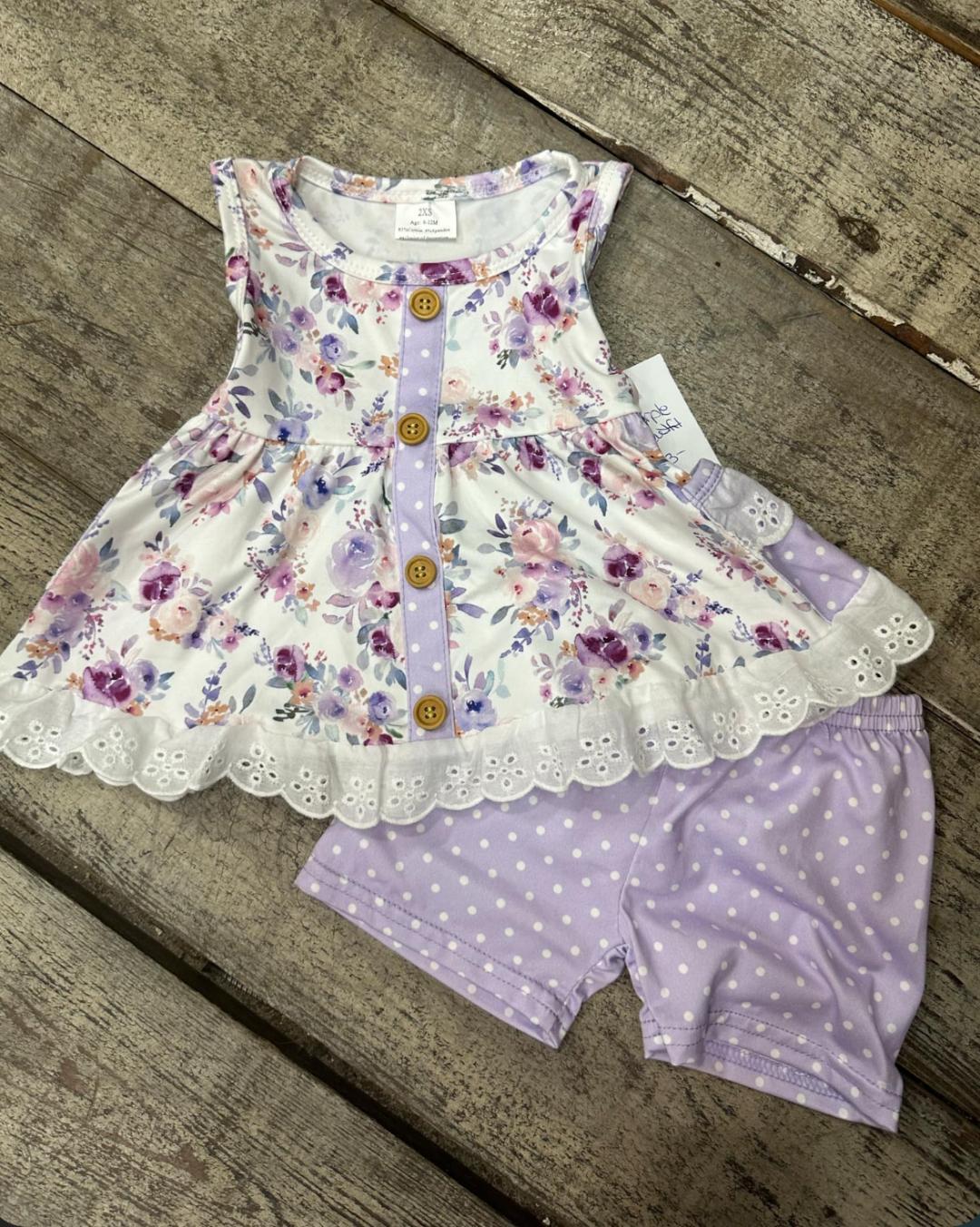 Purple Flowers Outfit