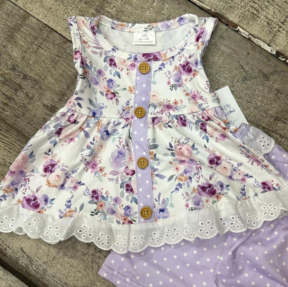 Purple Flowers Outfit