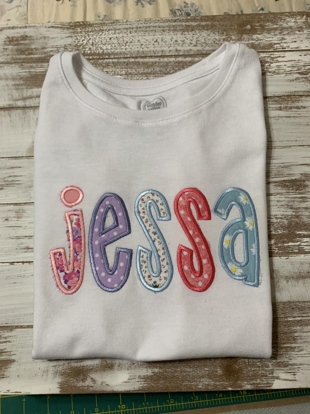 Mulit Colored Child's Name Shirt Personalized