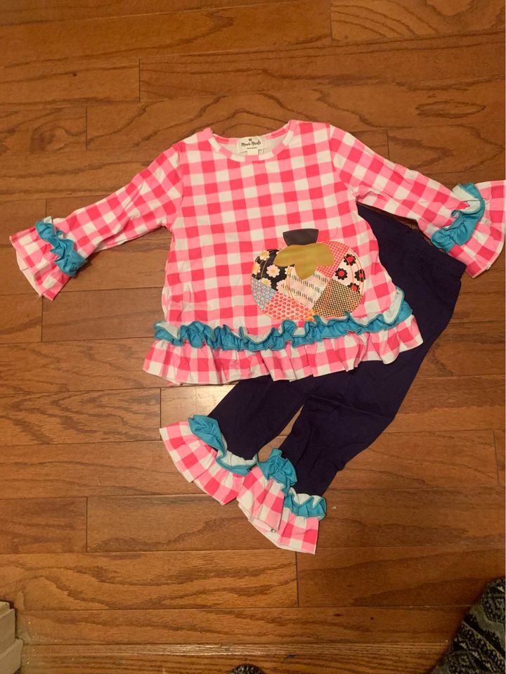 Pink Patchwork Pumpkin Outfit